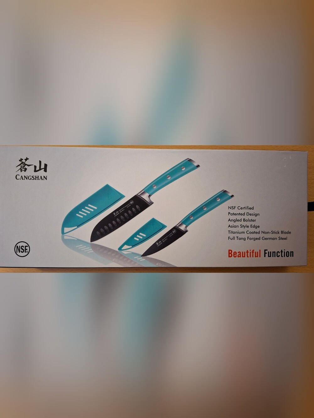 Cangshan S Series Santoku & Paring Knife Set 2pc German Steel Titanium NSF